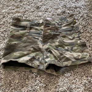 High rise cameo Jean shorts